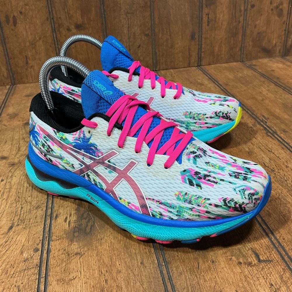 Women's ASICS GEL-Nimbus 24 US Size 8 Tropical Floral 1012B284-100 Running